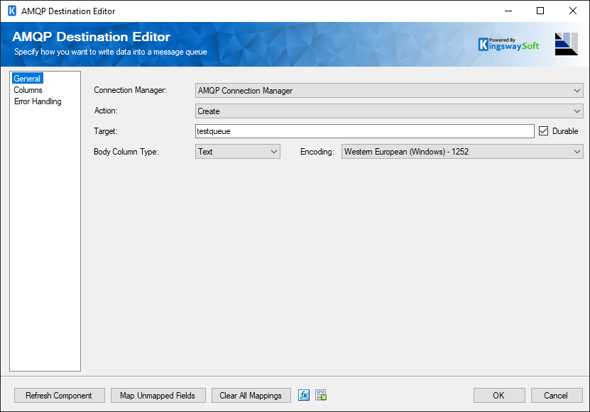 SSIS AMQP Destination